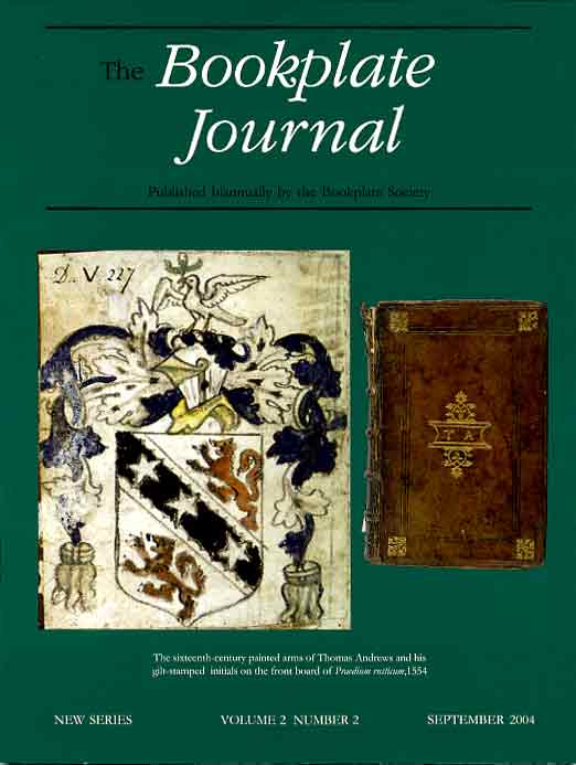 Cover of September 2003 issue of The Bookplate Journal (coming soon)